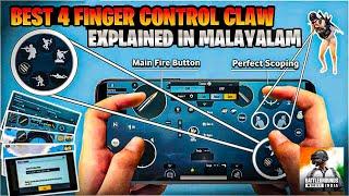 BGMI/PUBG  BEGINNER  4 FINGER CONTROL CLAW SETUP MALAYALAM | BEGINNER TO PRO TIPS MALAYALAM EP-02