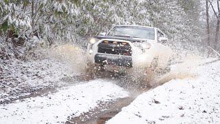 TRD Pro 4Runner playing in the snow and mud on Little Mountain Road!