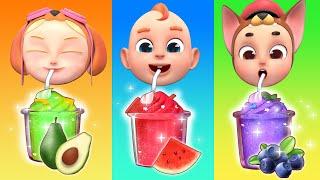 Juice Color Song - Baby Learn Colors with Juice + Wheels on the bus | Nursery Rhymes & Kids Songs