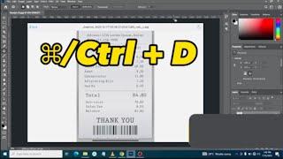 How to edit receipt in photoshop