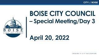 Boise City Council - Special Meeting