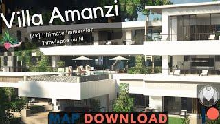 [4K] MINECRAFT: Villa Amanzi - Timelapse Build - Ultimate Immersion v1.5 - RTXptgi e12