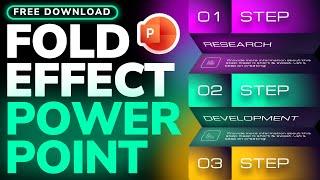 REALISTIC PowerPoint Effect  Folding Cards  Tutorial + FREE Slides