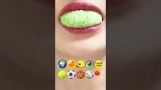 asmr EMOJI FOOD JELLY eating sounds(sped up)