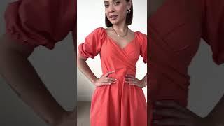 Sage Dress in Coral Try On in Size S - Ivy City Co