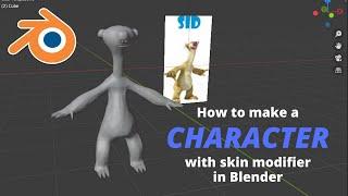 How to make a character in blender with the skin modifier