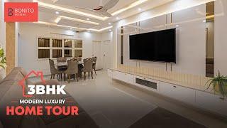 Luxury Redefined: Explore a 3BHK Modern Luxury Interior Design | Bangalore | Bonito Designs