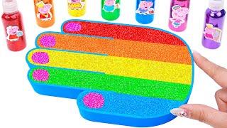 Satisfying Video l DIY How To Make Rainbow Hand & Nail Polish From Mixing Color Slime Cutting ASMR