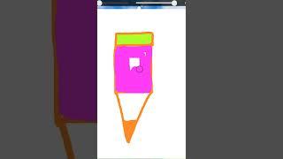 КАК ПРОСТО НАРИСОВАТЬ КАРАНДАШ из ЦИФРЫ 7? ПАПА рисует 7 = Карандаш! #shorts