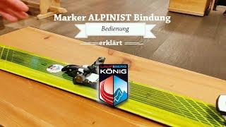 Marker Alpinist  -  Bedienung der Bindung