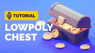 Low Poly Treasure Chest in Blender 3.0 Full Tutorial | Polygon Runway