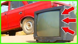 EXPERIMENT OLD CAR VS OLD TV!