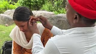 Ear Cleaning at Indian street! | Best Exprincer Street Barber Cleaning | ASMR