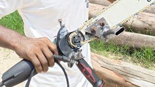 turn into your angle grinder in just two minutes chainsaw #chainsaw #anglegrinder #hack