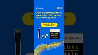 Game all day with PS5™️ Digital Edition + Complimentary PS Plus Deluxe: 24-month Subscription Bundle