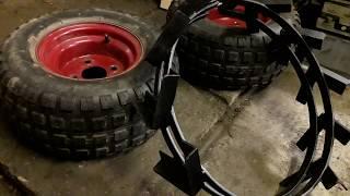 Грунтозацепы быстросъемные на резиновые колеса. Quick spikes on rubber wheels