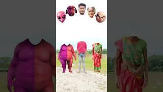 Red buddhi vs purple+bulu fatty dog & cute bro correct head matching with tu Radha meri main songs 