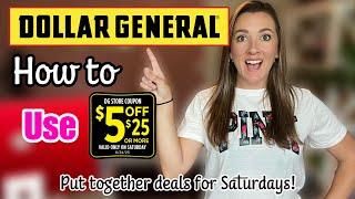 How to Coupon at Dollar General for BEGINNERS!| Using the Saturday $5/$25 Digital Coupon!