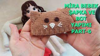 Mira Bebek Bot ve Kedili şapka Yapımı PART 6 (English subtitle) (crochet amigurumi tutorial)