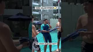 YANG SALAH NYEBUR! CERDAS CERMAT DI KOLAM RENANG! #Shorts