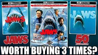 WORTH Buying For The THIRD Time On 4K? | JAWS 50th Anniversary 4K STEELBOOK Unboxing & Review!