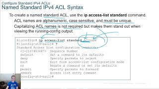 CCNA 3 - Module 5 - Section 5.1 - Configure Standard IPv4 ACLs