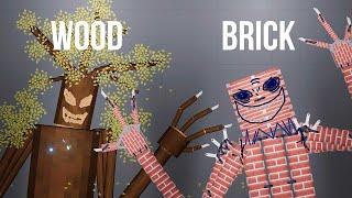 Wood Golem vs Brick Golem - People Playground 1.23 beta