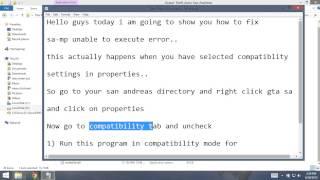 How to fix Sa-mp unable to execute error