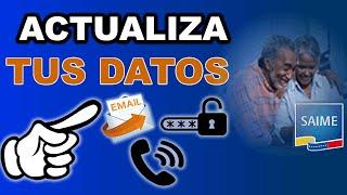 Cómo ACTUALIZAR tus DATOS en el Nuevo SAIME/Cambiar Correo/TELÉFONO/Clave(TUTORIAL Paso a Paso)2025