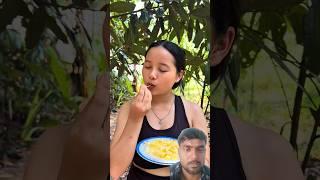How to eat sour mango without getting sour#bushcraft #campping #survival #hacks