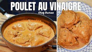 POULET AU VINAIGRE |  Une recette française qui est super facile, rapide et pleine de saveurs !