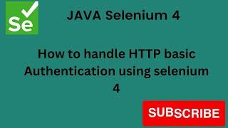 Selenium Handle HTTP Authentication