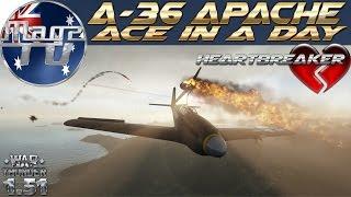 War Thunder - A-36 Apache 'Ace in a Day' Heartbreaker - Realistic Battle