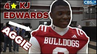 FULL INTERVIEW: KJ Edwards, 4-star running back from Carthage, commits to Texas A&M