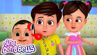 Tring Tring Bola Telephone | ट्रिंग ट्रिंग बोला टेलीफोन | Hindi Rhymes For Kids | Ding Dong Bells