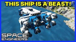 Building a BIGGER Mining Ship! - SPACE ENGINEERS Gameplay - Survival - Ep 3