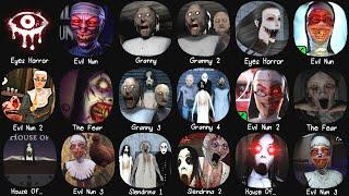 Granny 3, 2, 1 & Evil Nun 1, 2, 3 & Slendrina The Cellar, The Fear, Eyes Horror, House Of Slendrina