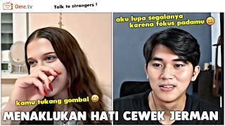 Cewek Jerman malu-malu digombal cowok Indonesia ini di akui | Ometv Internasional | Omegle