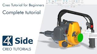 Creo Tutorial for Beginners | Complete tutorial | Creo Basics modeling | Introduction to Creo