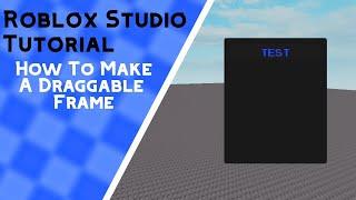 How to make a draggable gui in Roblox studio | 2022