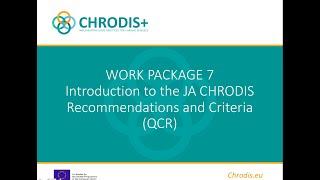 Online Conference: Intro to CHRODIS QCR