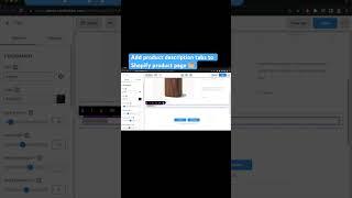 Add product description tabs to Shopify product page 