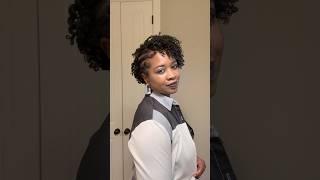 Mini Twist Out on short natural hair #shorts #mini #natural