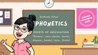 ARTICULATORY PHONETICS || Points of Articulation |Bilabial |Dental |Palatal | Velar |Alveolar | etc.