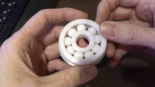 подшипник на 3D-принтере из PLA (3d printed ball bearing for filament spool holder)