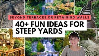 Creative landscaping ideas for slopes 🪴 No retaining wall landscaping for hills and steep yards