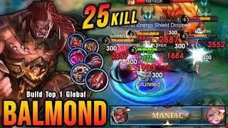 25 Kills + MANIAC!! OP Balmond with this Item (FULL RED BUILD) - Build Top 1 Global Balmond ~ MLBB