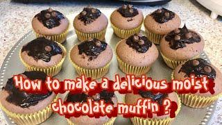 How to make a moist delicious chocolate muffin in 40 minutes ? #Chocomuffin#muffin#