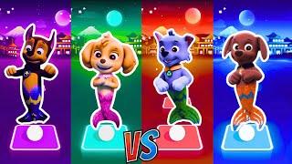 Paw Patrol Mer Pups | Chase VS Skye VS Rocky VS Zuma | Tiles Hop