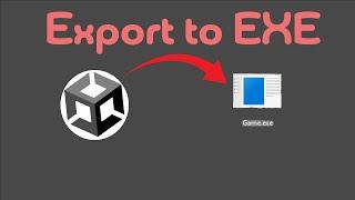 How to export as a  exe file in unity